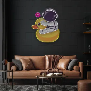 Duck Astronaut Art work Led Neon Sign Light
